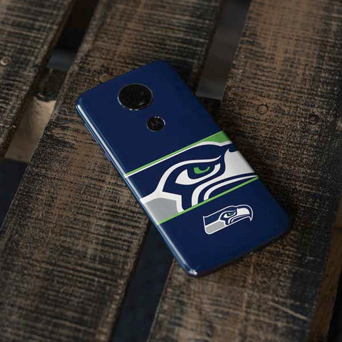 NFL Seattle Seahawks Zone Block Moto E5 Plus Skin