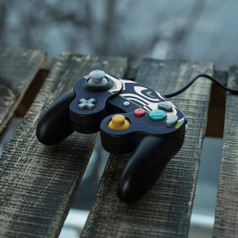 NFL Seattle Seahawks Zone Block Nintendo GameCube Controller Skin
