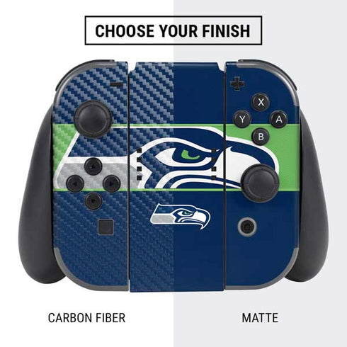 NFL Seattle Seahawks Zone Block Nintendo Switch Bundle Skin