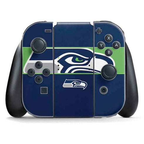 NFL Seattle Seahawks Zone Block Nintendo Switch (2017-2021) Joy-Con Controller Skin