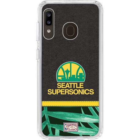 NBA Seattle SuperSonics Retro Palms Galaxy A20 Clear Case