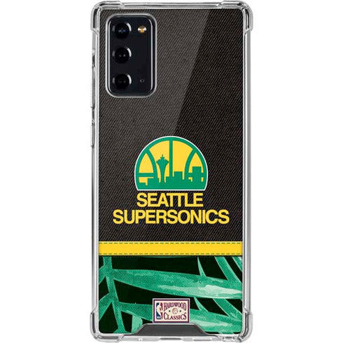 NBA Seattle SuperSonics Retro Palms Galaxy Note20 5G Clear Case