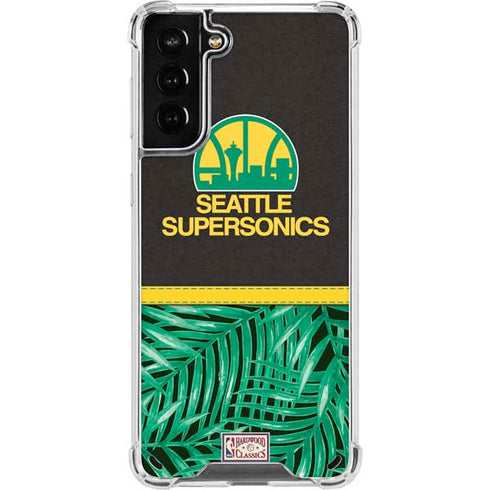 NBA Seattle SuperSonics Retro Palms Galaxy S21 Plus 5G Clear Case