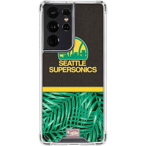NBA Seattle SuperSonics Retro Palms Galaxy S21 Ultra 5G Clear Case