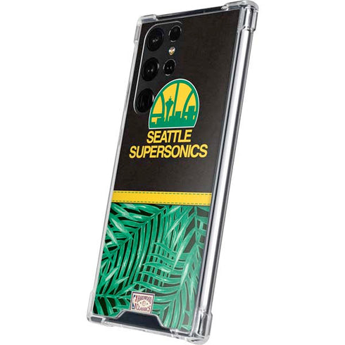NBA Seattle SuperSonics Retro Palms Galaxy S22 Ultra Clear Case
