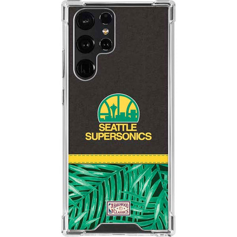NBA Seattle SuperSonics Retro Palms Galaxy S24 Ultra Clear Case