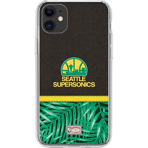 NBA Seattle SuperSonics Retro Palms iPhone 11 Clear Case