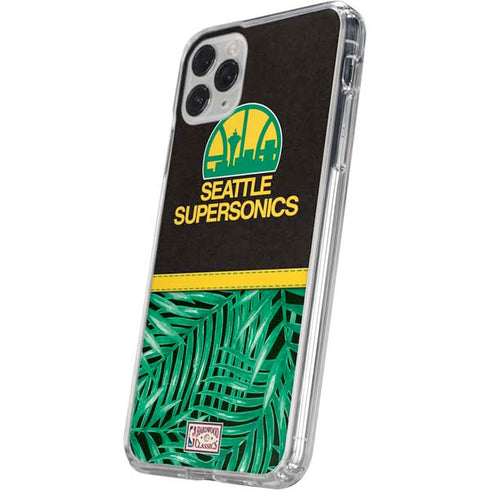 NBA Seattle SuperSonics Retro Palms iPhone 11 Pro Clear Case