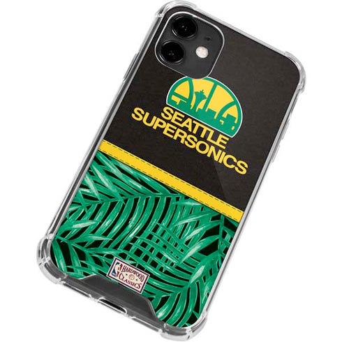 NBA Seattle SuperSonics Retro Palms iPhone 12 Clear Case