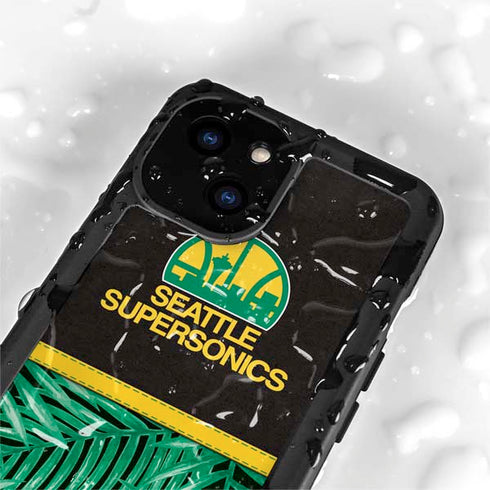 NBA Seattle SuperSonics Retro Palms iPhone 13 Mini Waterproof Case