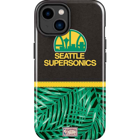 NBA Seattle SuperSonics Retro Palms iPhone 15 Plus Impact Case