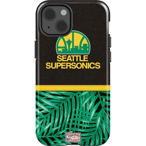 NBA Seattle SuperSonics Retro Palms iPhone 15 Impact Case