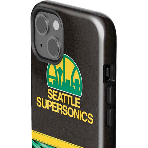 NBA Seattle SuperSonics Retro Palms iPhone 15 Impact Case
