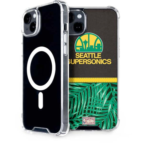 NBA Seattle SuperSonics Retro Palms iPhone 15 Plus MagSafe Case