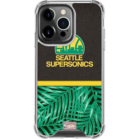 NBA Seattle SuperSonics Retro Palms iPhone 14 Pro Clear Case