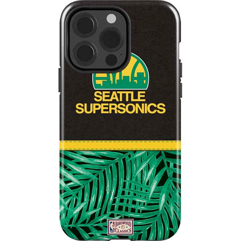 NBA Seattle SuperSonics Retro Palms iPhone 15 Pro Impact Case