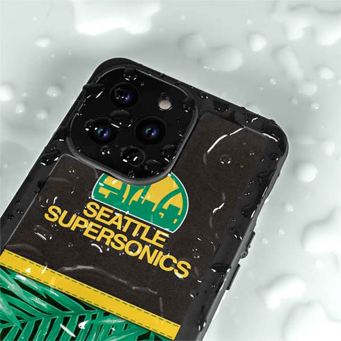 NBA Seattle SuperSonics Retro Palms iPhone 14 Pro Max Waterproof Case