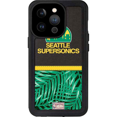 NBA Seattle SuperSonics Retro Palms iPhone 14 Pro Waterproof Case