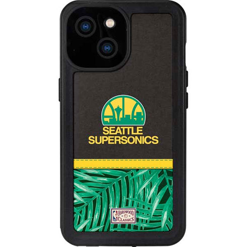 NBA Seattle SuperSonics Retro Palms iPhone 15 Waterproof Case