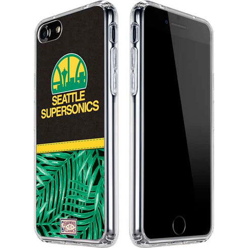 NBA Seattle SuperSonics Retro Palms iPhone SE (2nd & 3rd Gen) Clear Case