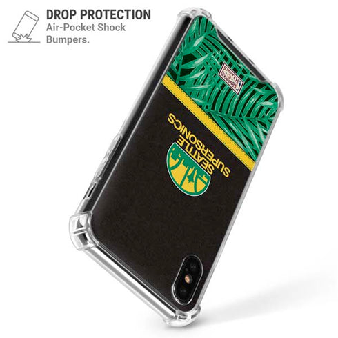 NBA Seattle SuperSonics Retro Palms iPhone XS Max Clear Case