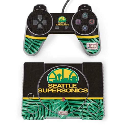 NBA Seattle SuperSonics Retro Palms PlayStation Classic Bundle Skin