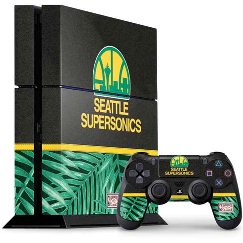 NBA Seattle SuperSonics Retro Palms PS4 Console and Controller Bundle Skin