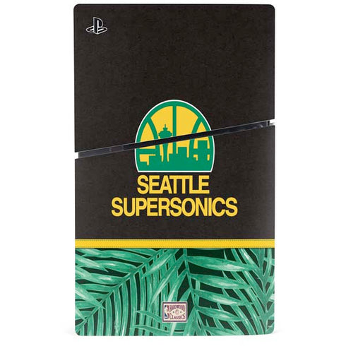 NBA Seattle SuperSonics Retro Palms PS5 Slim Disk Console Skin