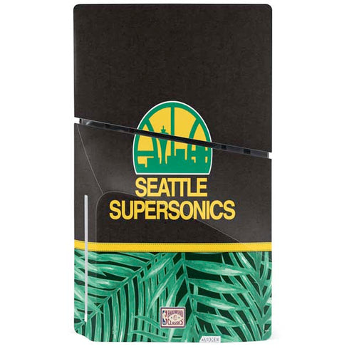 NBA Seattle SuperSonics Retro Palms PS5 Slim Disk Console Skin