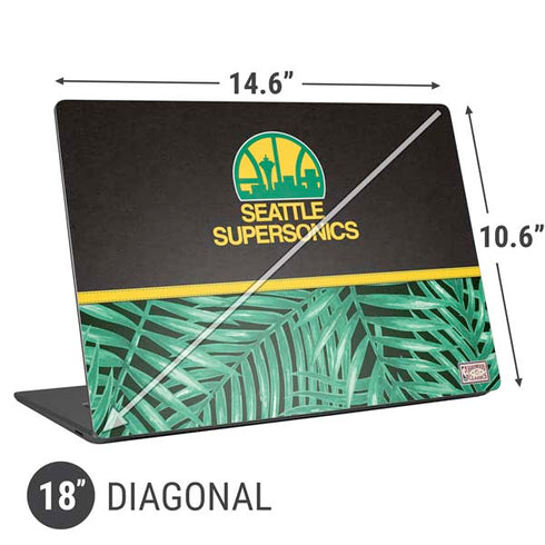 NBA Seattle SuperSonics Retro Palms Universal Laptop 18in (14.6 x 10.6in) Skin
