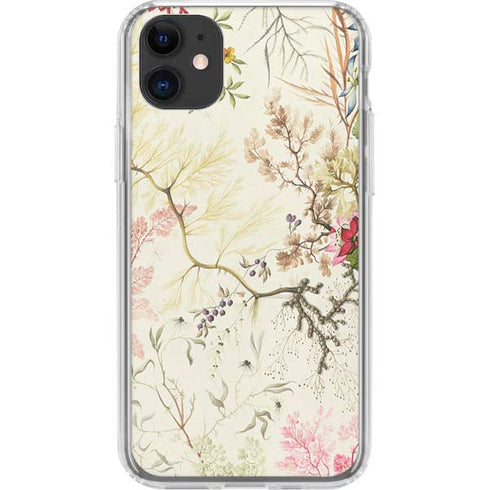 Seaweed on Silk Paper by William Kilburn iPhone 11 Clear Case