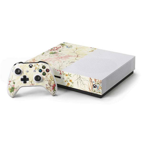 William Kilburn Seaweed on Silk Paper Xbox One S Console and Controller Bundle Skin