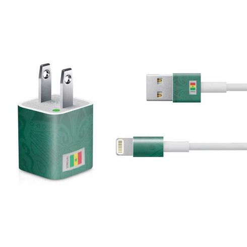 Senegal Soccer Flag iPhone Charger (5W USB) Skin