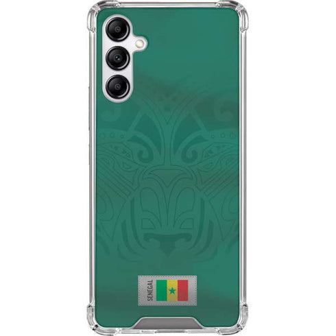 Senegal Soccer Flag Galaxy A14 5G Clear Case