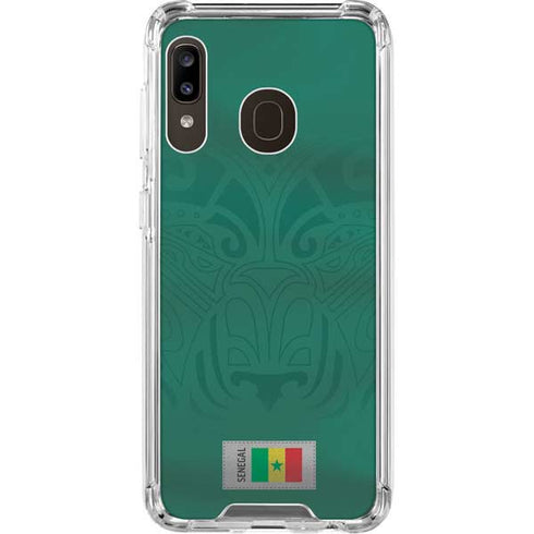 Senegal Soccer Flag Galaxy A30 Clear Case