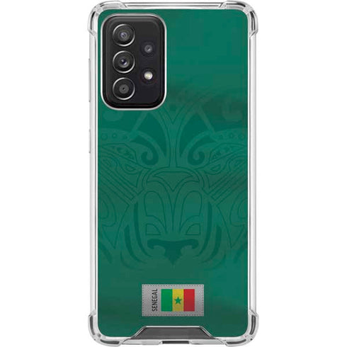 Senegal Soccer Flag Galaxy A52 5G Clear Case