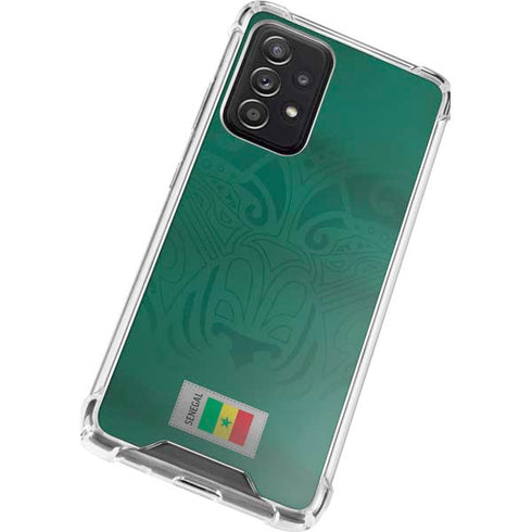 Senegal Soccer Flag Galaxy A72 5G Clear Case