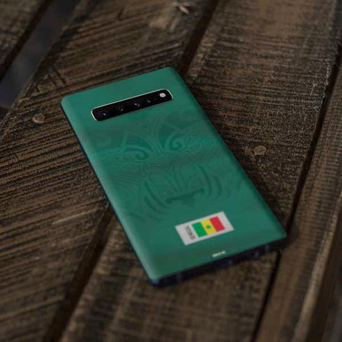 Senegal Soccer Flag Galaxy S10 Skin