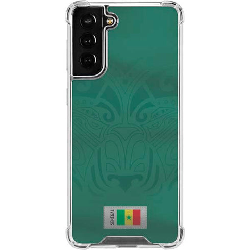 Senegal Soccer Flag Galaxy S21 FE Clear Case