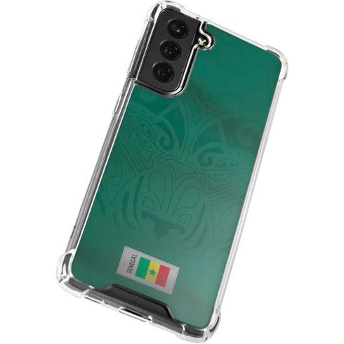 Senegal Soccer Flag Galaxy S21 FE Clear Case
