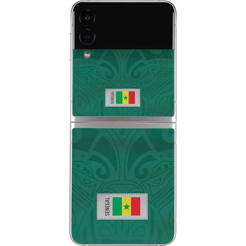 Senegal Soccer Flag Galaxy Z Flip3 5G Skin