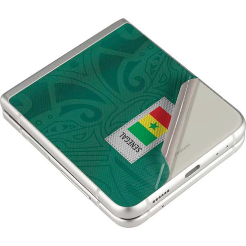 Senegal Soccer Flag Galaxy Z Flip3 5G Skin