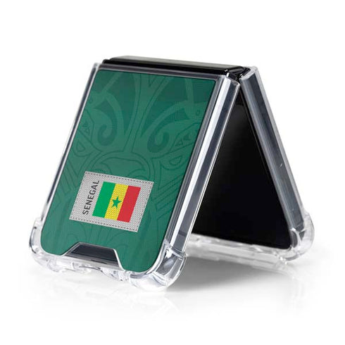 Senegal Soccer Flag Galaxy Z Flip5 5G Clear Case