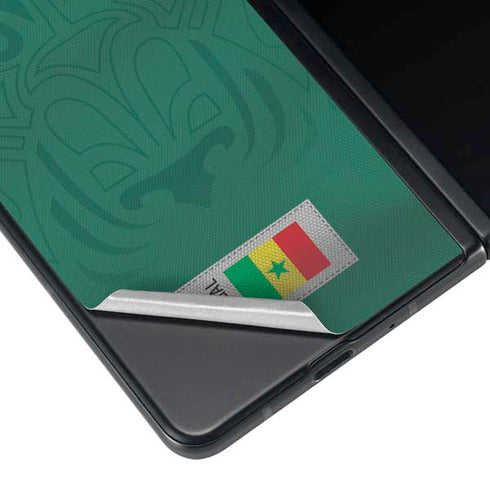 Senegal Soccer Flag Galaxy Z Fold3 5G Skin