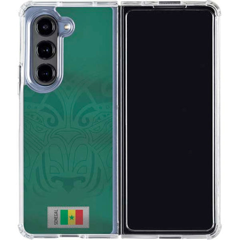 Senegal Soccer Flag Galaxy Z Fold5 5G Clear Case