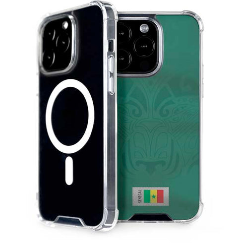 Senegal Soccer Flag iPhone 14 Pro MagSafe Case