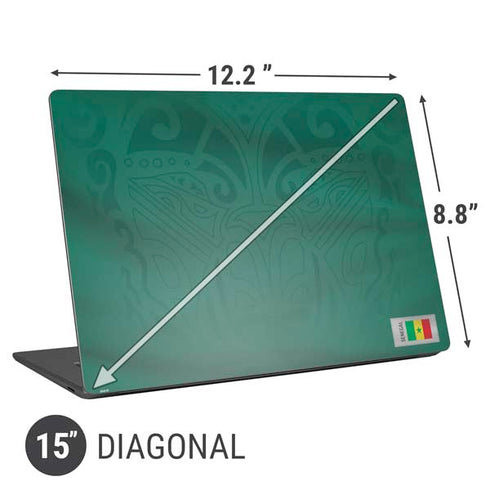 Senegal Soccer Flag Universal Laptop 15in (12.2 x 8.8in) Skin