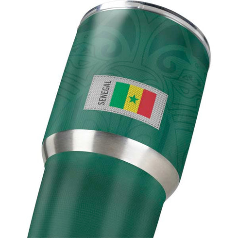 Senegal Soccer Flag Yeti 30oz Rambler Tumbler Skin