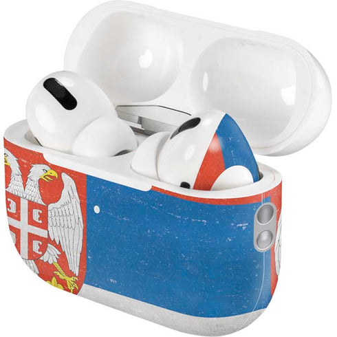 Serbia Flag Distressed AirPods Pro 2nd Gen Skin