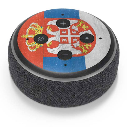 Serbia Flag Distressed Amazon Echo Dot Skin